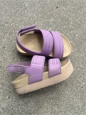 Reef Kids Lavender Double-Strap Platform Sandals